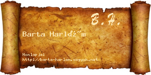 Barta Harlám névjegykártya